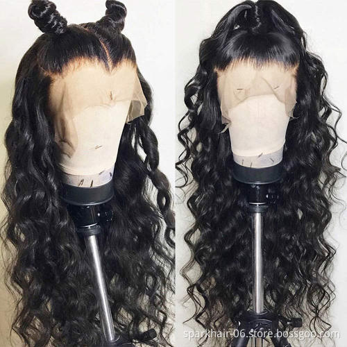 Cheap Human Hair Wigs For Black Women Brazilian Virgin Cuticle Aligned Human Hair 13x4 Lace Front Wig Loose Wave Hot Sale